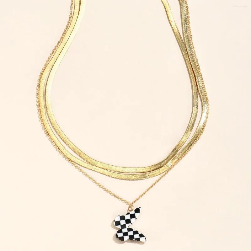 Hänghalsband skiktad imitation pärlpärla kedja med sjöstjärna/skalhalsband för kvinnor trendiga damer hals smycken mode tillbehör