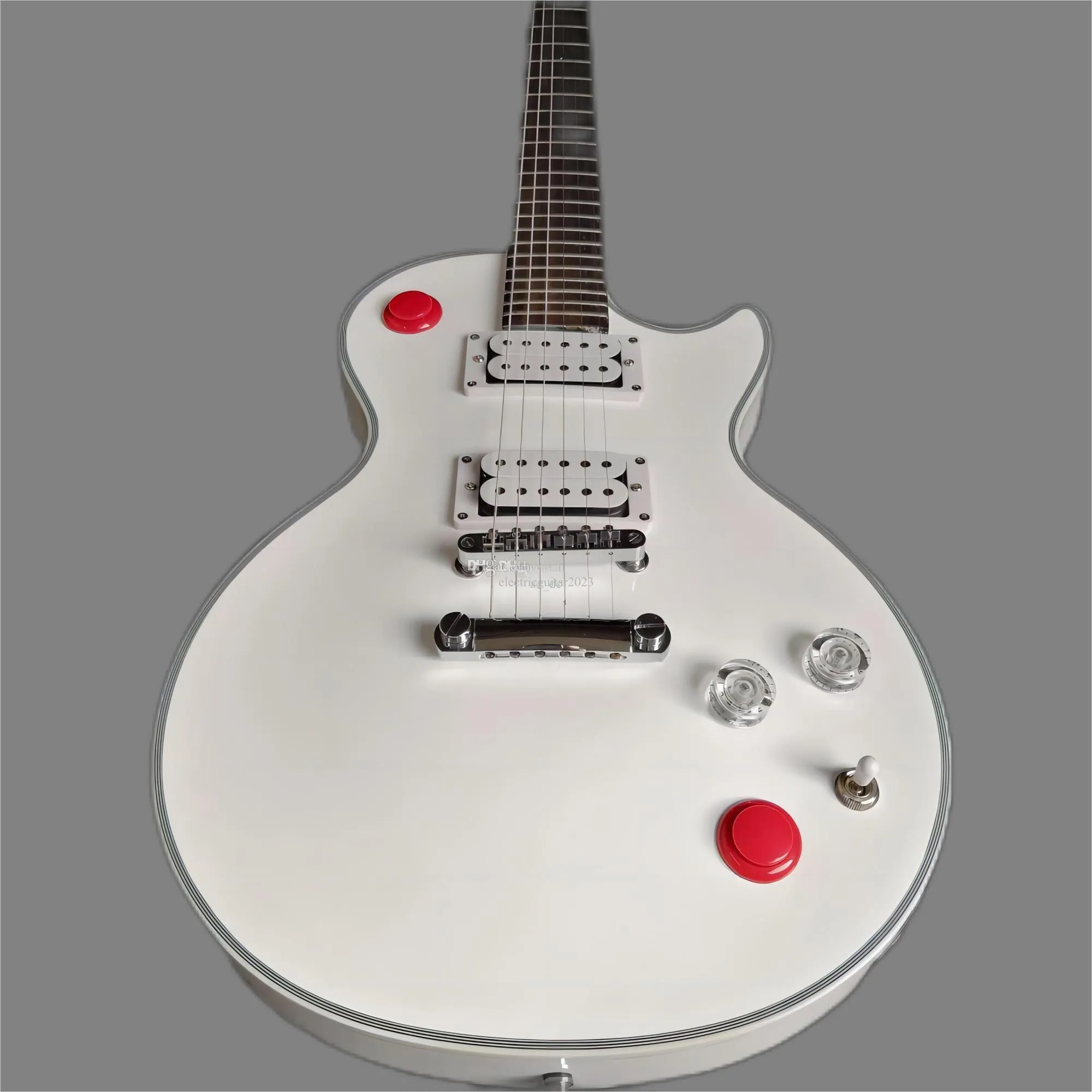 Kill Switch Buckethead Signature Alpine White Electric Guitar Red