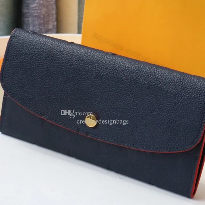 Emilier Wallet Long Purse Leather Card Holder With 62369 Fashion Buckle Handbag For Men And Women Long Card Holder Designer With Original Box 19cm L007