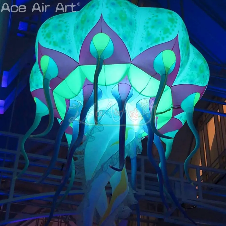 9 FT Color Changing Jellyfish Christmas Inflatable - LED Outdoor Yard Decoration For Holidays