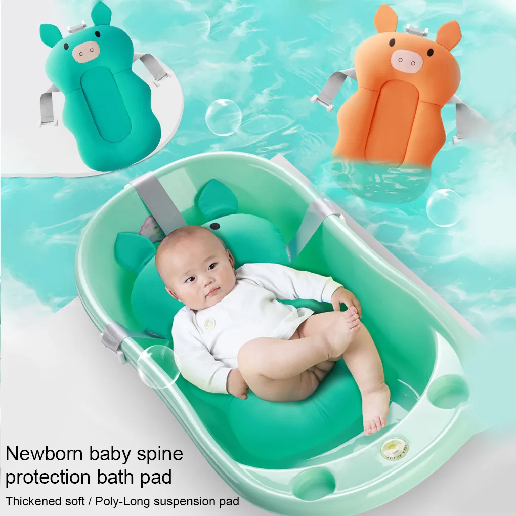 Vasche da bagno Sedili Cuscino per vasca da bagno per bambini Cuscino di supporto per sedile pieghevole Sedia in rete Cuscino per vasca da bagno per neonati Tappetino per allattamento di sicurezza morbido antiscivolo 230923