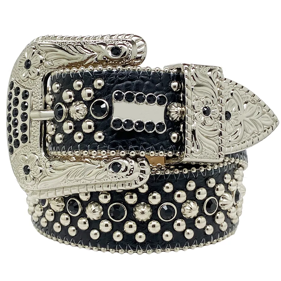 2023 Créateur de mode BB Ceinture Simon Ceintures pour hommes Femmes Ceinture de diamant brillant Noir sur Noir Bleu Blanc Multicolore avec strass Bling comme Gif