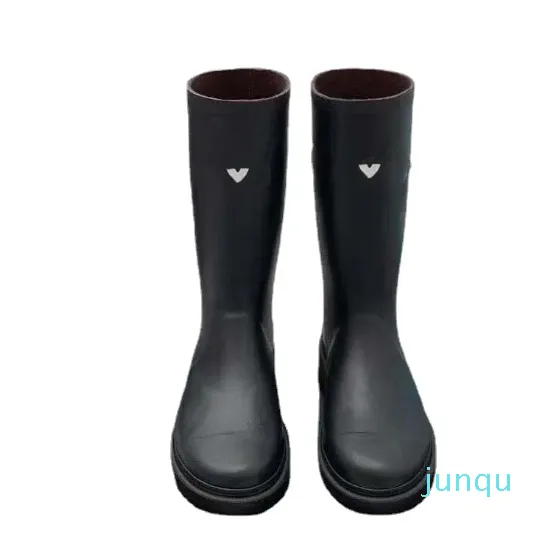 Women s Designer Boots Rain Rubber Winter Rain Boots Thick Sole Ankle Sleeves Half Pink Black Green Outdoor Luxury