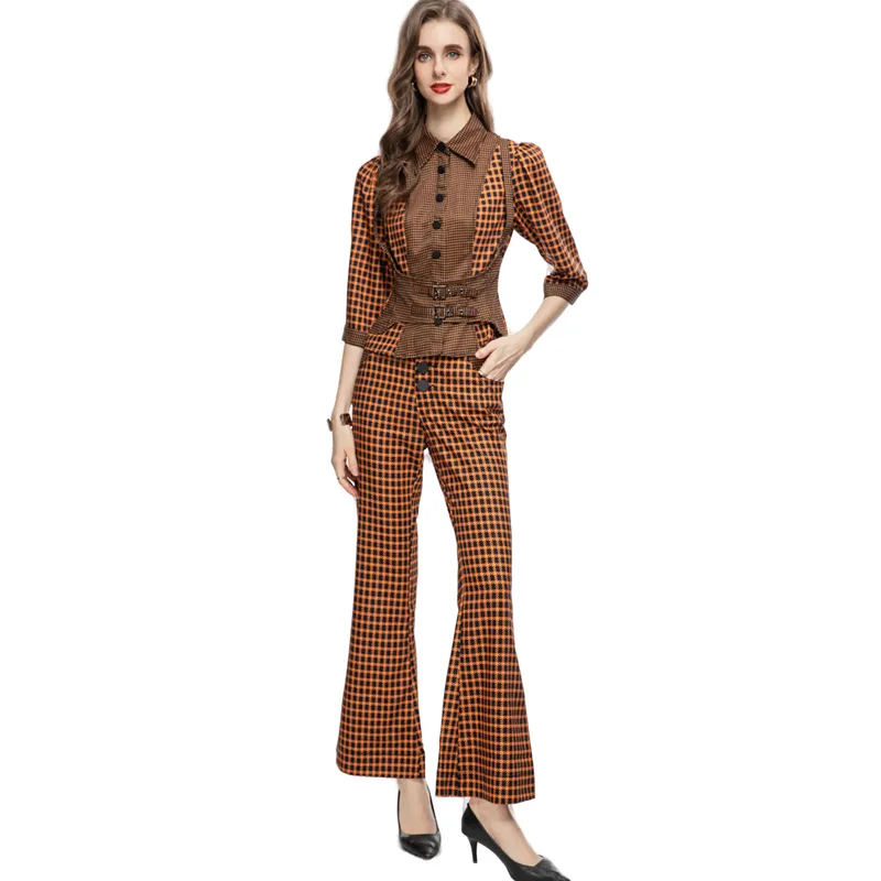 Twinset and Wide-Leg Trousers