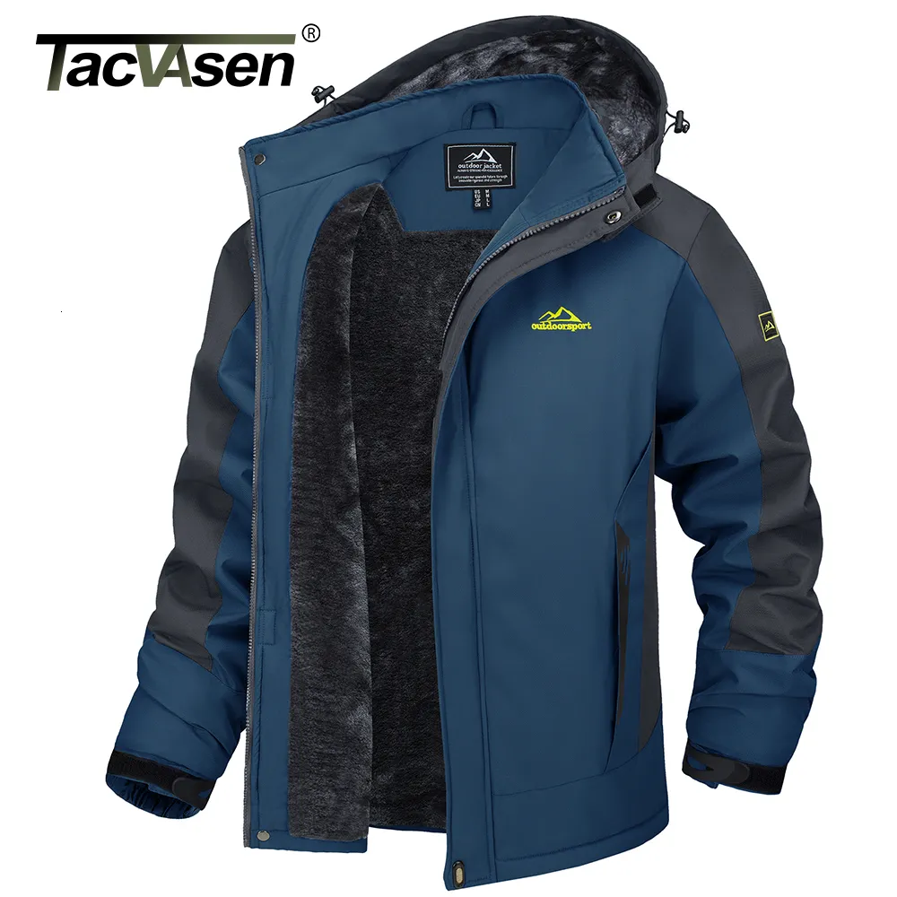 Heren donsparka's TACVASEN Winter dikkere fleece jassen waterdicht wandelen skiën jassen bergtrekking windjack uitloper mannen buiten 230923