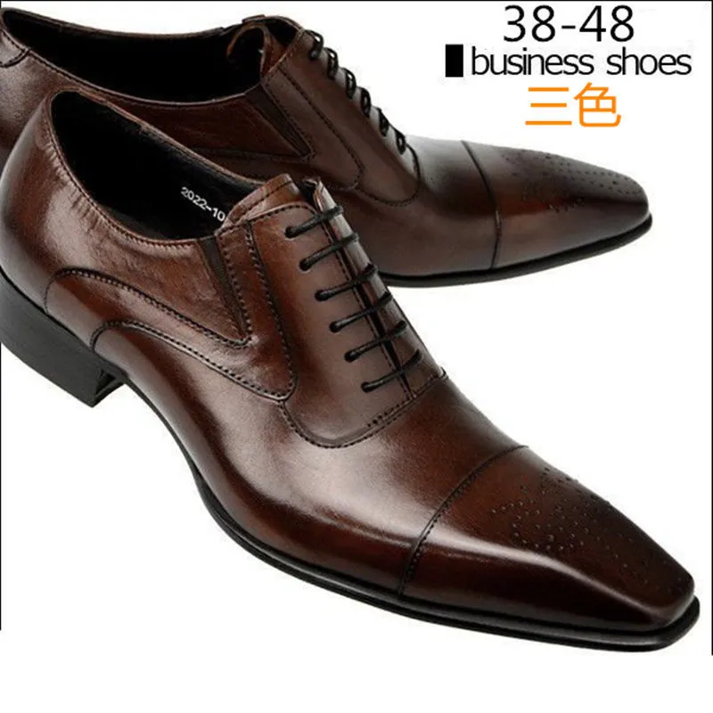 Dress Shoes Men's Business Fashion Wedding Formal Wear Leather Luxury Office Sapato Social Male Party 230923