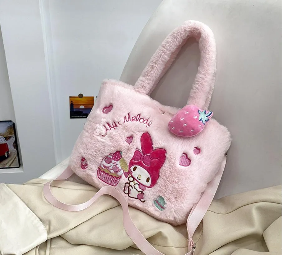 الفتيات أزياء Kawaii kuromi cartoon handbag فتاة لوليتا غير الرسمية أكياس حقيبة الأميرة