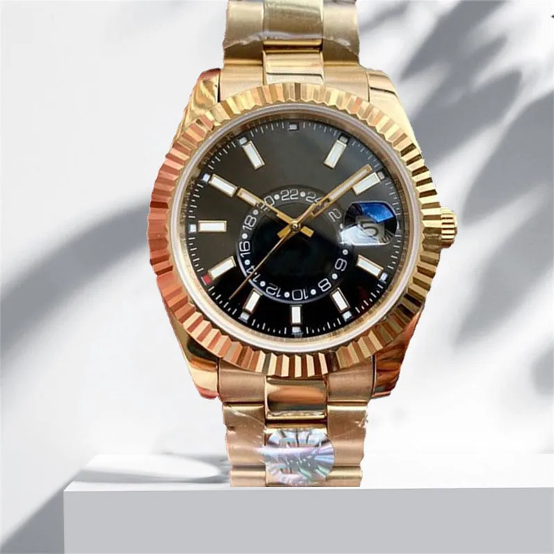 популярные модные роскошные мужские часы с твердым ремешком из нержавеющей стали, мужские дизайнерские часы, высококачественные наручные часы Montre с автоматическим механическим механизмом Orologio.