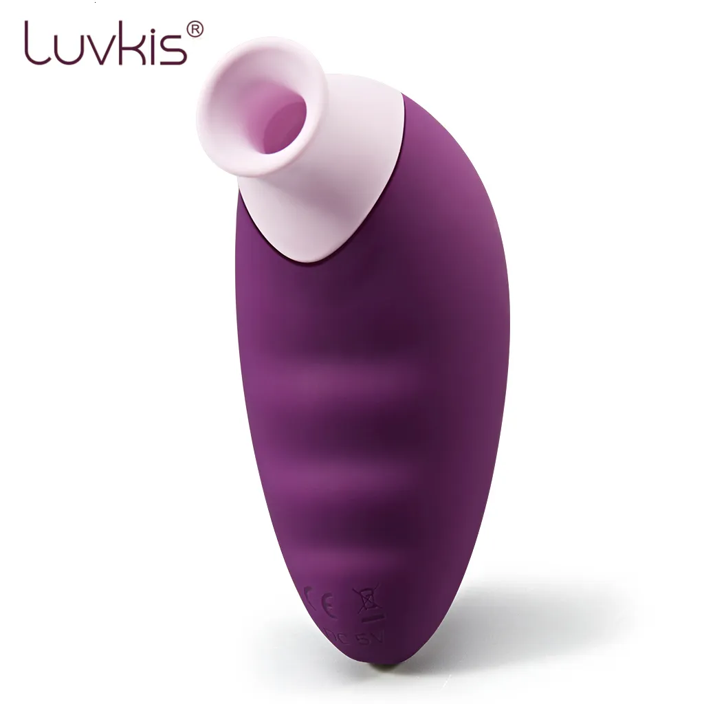 Vibratori Luvkis Succhiatore Vibratore Stimolatore del capezzolo clitorideo con 7 modalità Ricaricabile Stimolazione orale Massaggiatore Leccata di lingua 230923