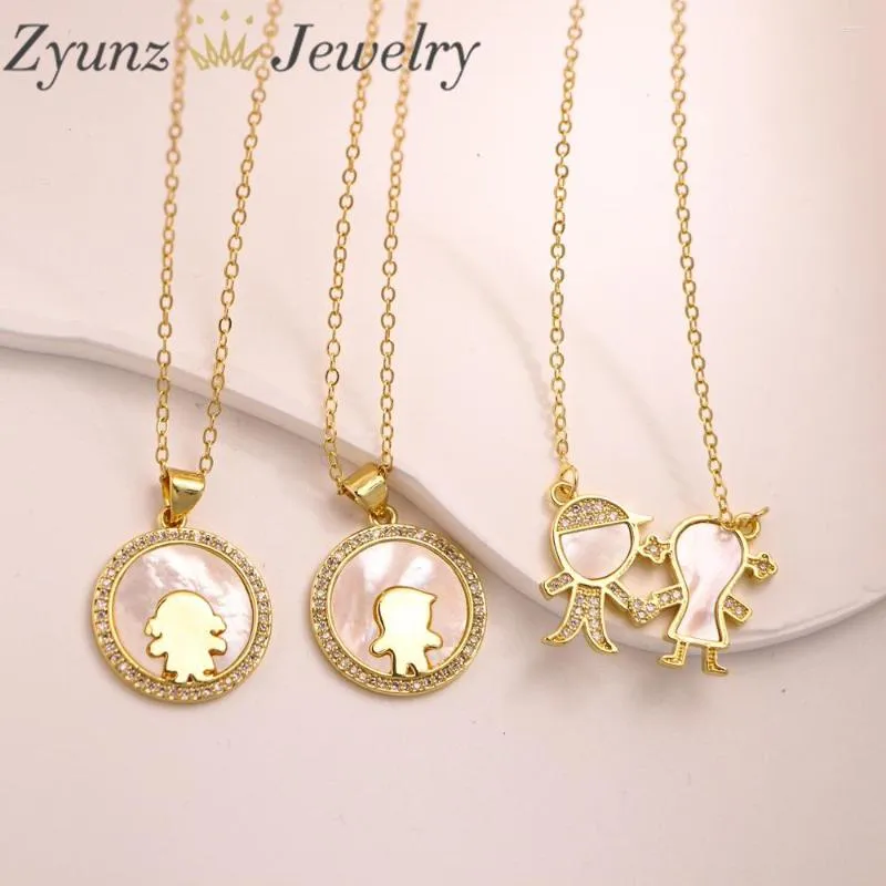 Chains 10PCS Trendy Boy Girl Kids Necklace Mother Of Pearl Shell Women Girls Friend Necklaces & Pendants Jewelry