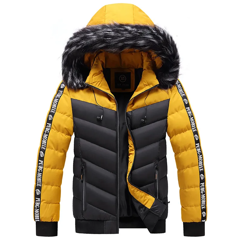 Homens para baixo parkas inverno moda jaqueta parker outono e quente ao ar livre casual blusão acolchoado grosso 230923