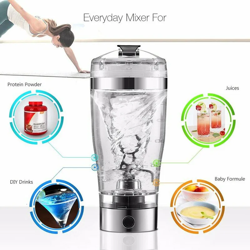 Water Bottles Electric Protein Shake Stirrer USB Shake Bottle Milk