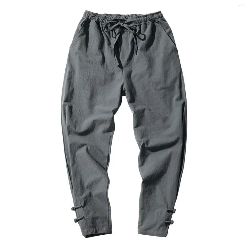 Pantalons pour hommes Loose Straight Cotton Bloomers Summer Casual Outdoor Warm Mens Entraînement avec poches Chaussette de maison