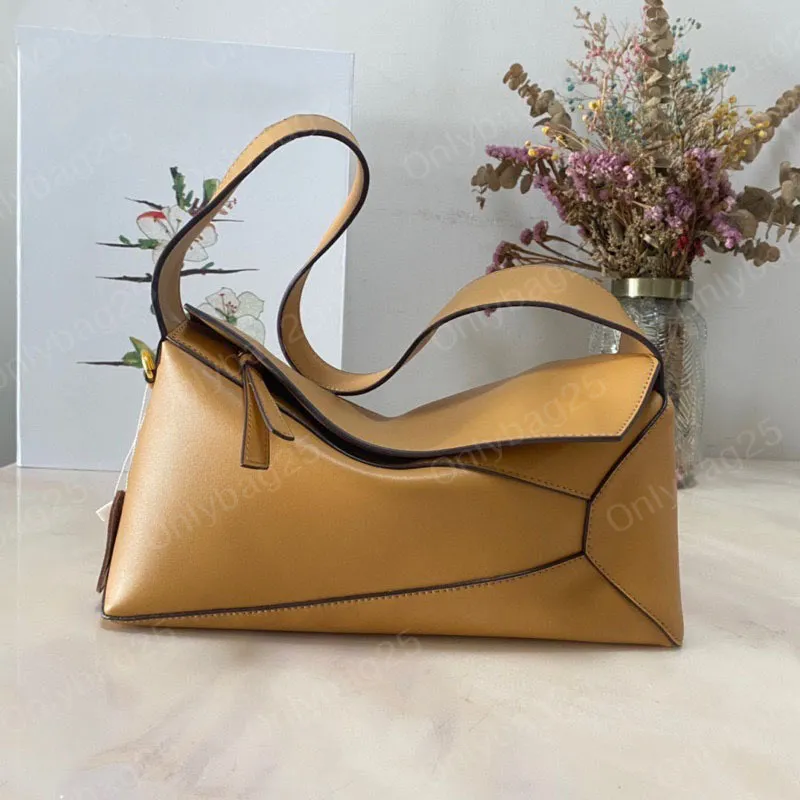 lyx designer väska handväska hobo kvinnor geometri breda remmar kalvskinn crossbody vintage lapptäcke axel tote mode handväska äkta läder 7a kvalitet