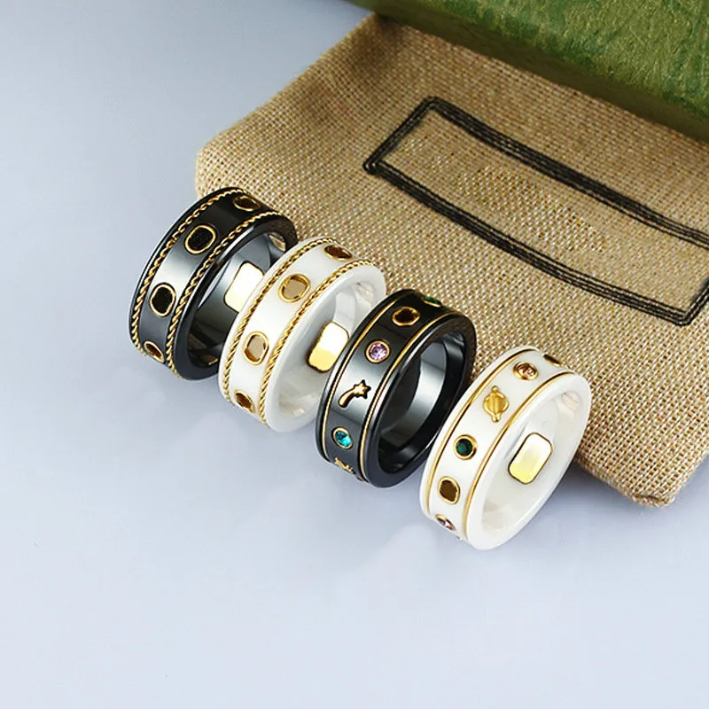 Luxe ontwerpers ring Merk Brief Vrouwen mannen sieraden goud en zilver Bruiloft Paar geschenken liefde ringen voor vrouwen