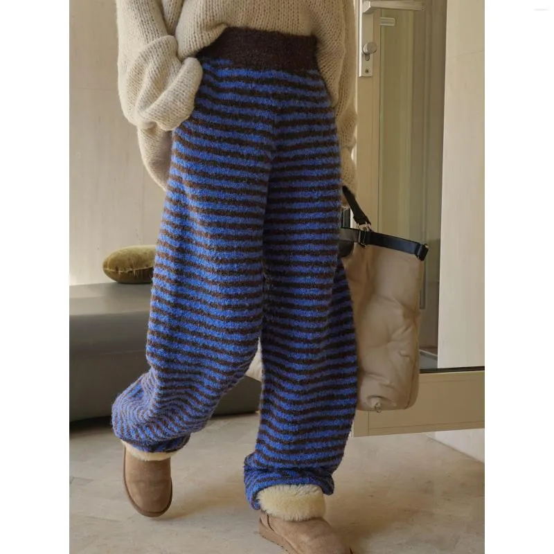 Pantalon Femme Hiver D contract Contraste Ray Laine Ample
