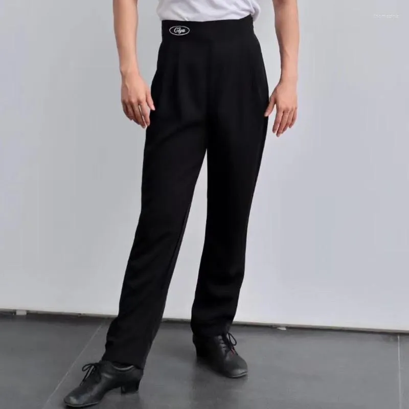 ステージウェア2023男性用ラテンダンスパンツ国家標準服チャチャルンバタンゴドレスハイウエストDQS14108