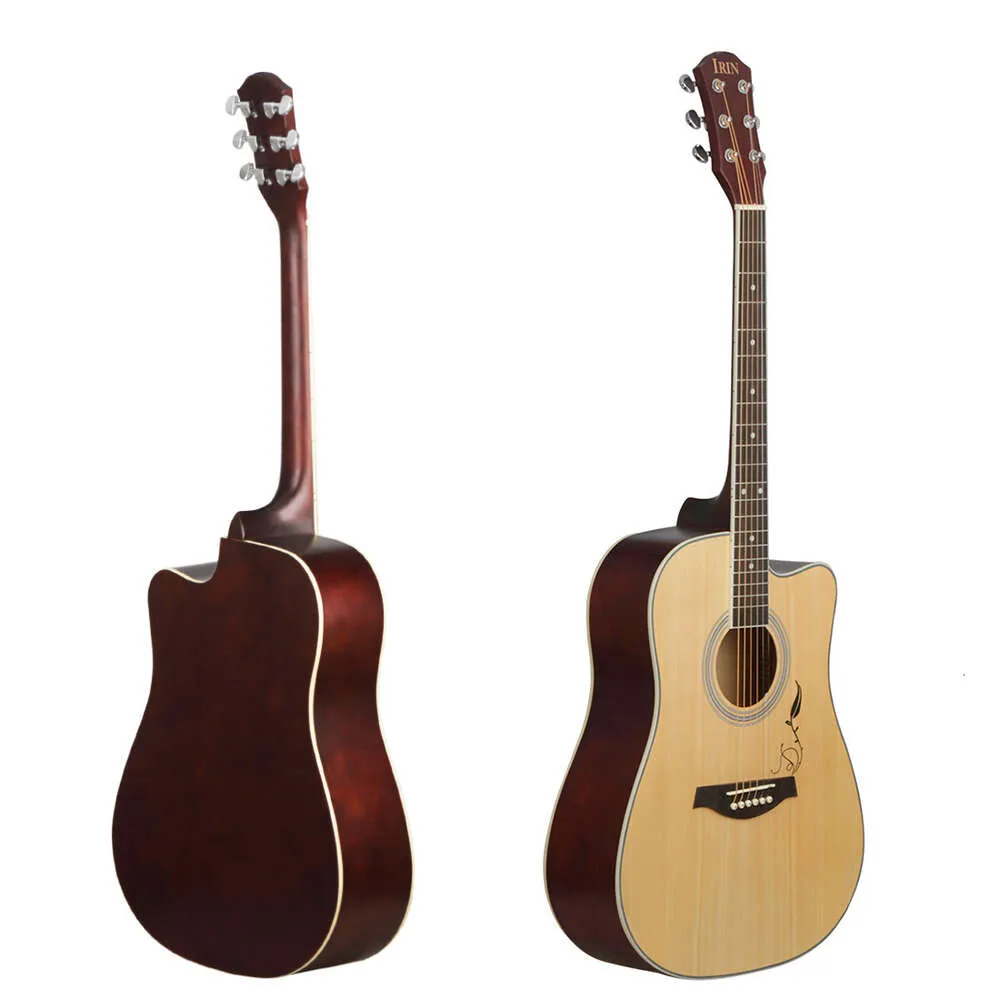 IRIN 41 Pouces Guitare Acoustique Palissandre Épicéa Bois Sculpté