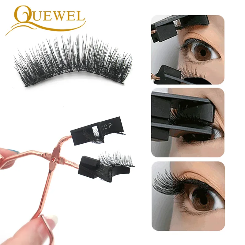 Ciglia finte Quewel 3 pezzi Set di clip per ciglia magnetiche 1 pezzo Applicatore di clip per ciglia magnetiche 2 paia di magneti Ciglia Finte visone Nature Lashes 230923