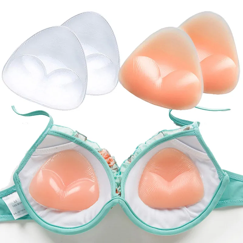 3d sexy bikini push up acolchoado maiô biquíni busto mais grosso respirável esponja sutiã almofada pasta invisível acolchoamento silicone roupa de banho