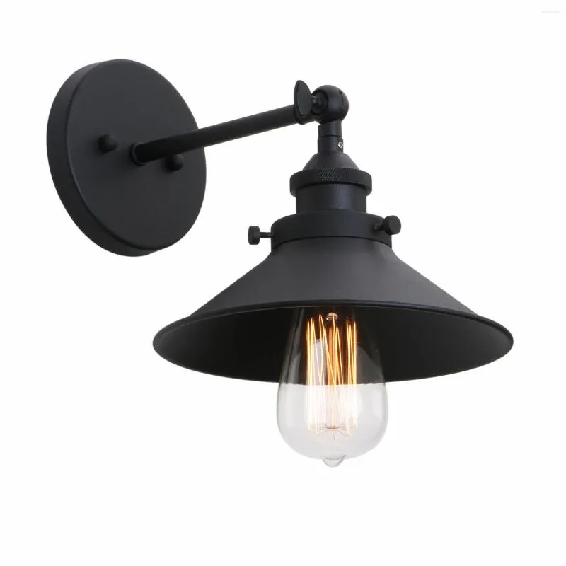 Vägglampan permo 7,87 tum vintage industriell metall sconce belysning 180 grader justerbar