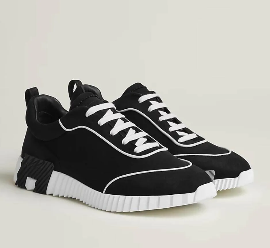 Chaussures de sport pour hommes Baskets rebondissantes en maille noire Baskets de course en peau de chèvre Semelle légère Marche décontractée Vente pas cher Chaussures 38-46