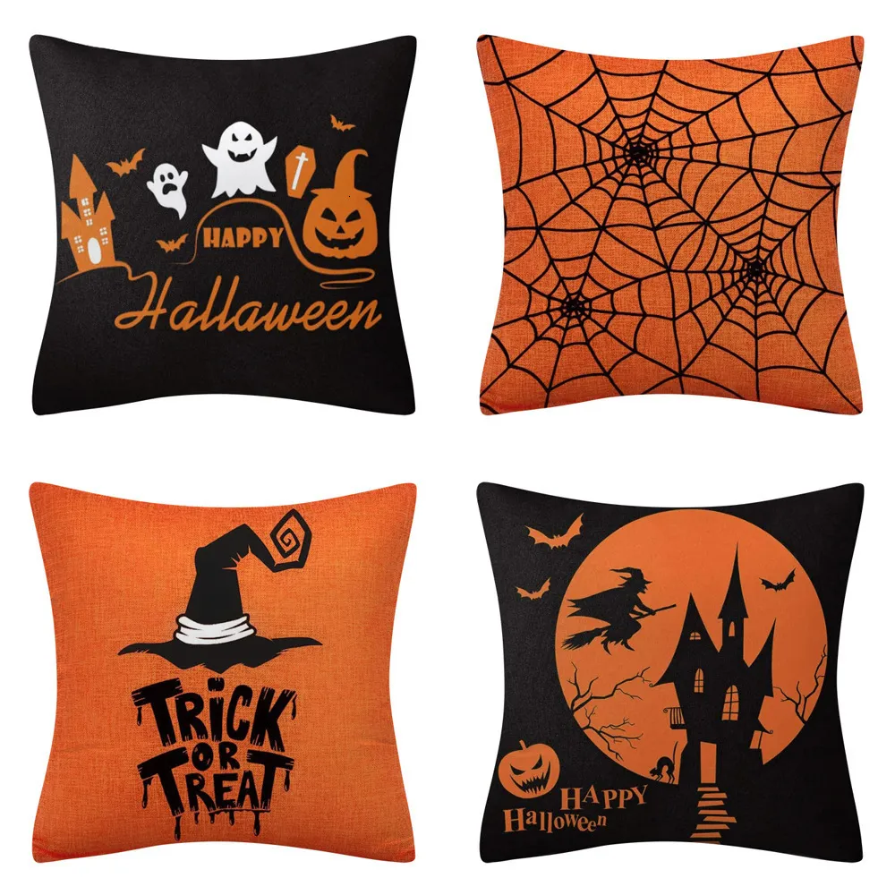 Almofada decorativa abóbora halloween capas de almofada decorativa atmosfera assustador fronhas casa bonita 230923