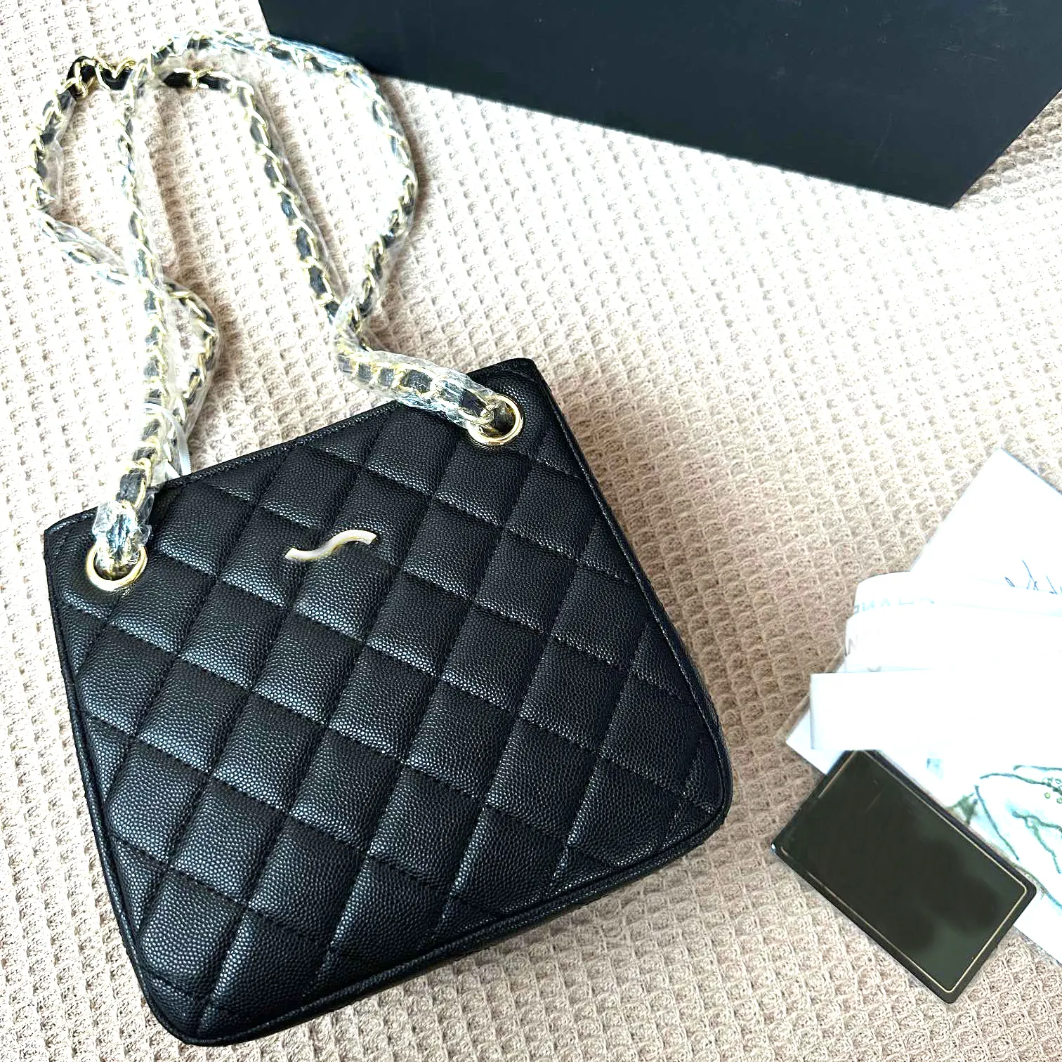 Womens Luxury Brand Bag Tote Bag Hidden Hippie Bucket Bag Cowhide Litchi Skin Shoulder Bag Mini Chain Bag Crossbody Bag 17cm From 27 14 DHgate