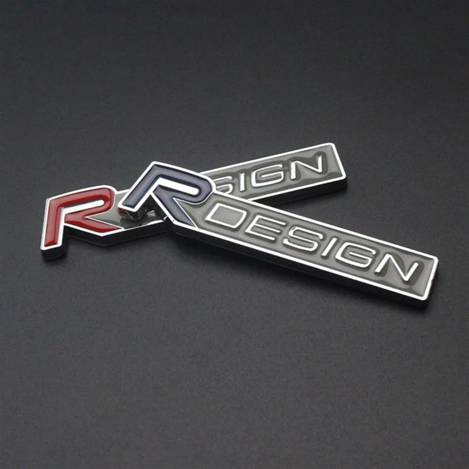 3Dメタル亜鉛合金RデザインRdesignレターエンブレムバッジカーステッカーカースタイリングデカールボルボV40 V60 C30 S60 S80 S90 XC602319