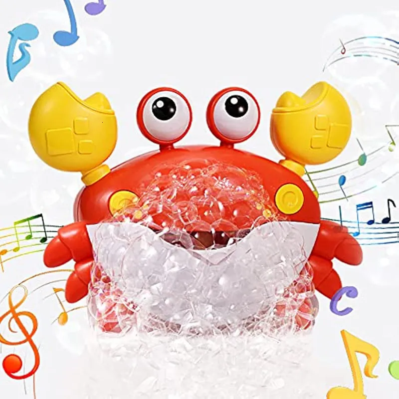 Brinquedos de banho Fabricante de banho de bolhas de caranguejo para a banheira sopra bolhas e toca músicas Sing-Along Bath Bubble Machine Bebê Criança Crianças Brinquedos de banho 230923