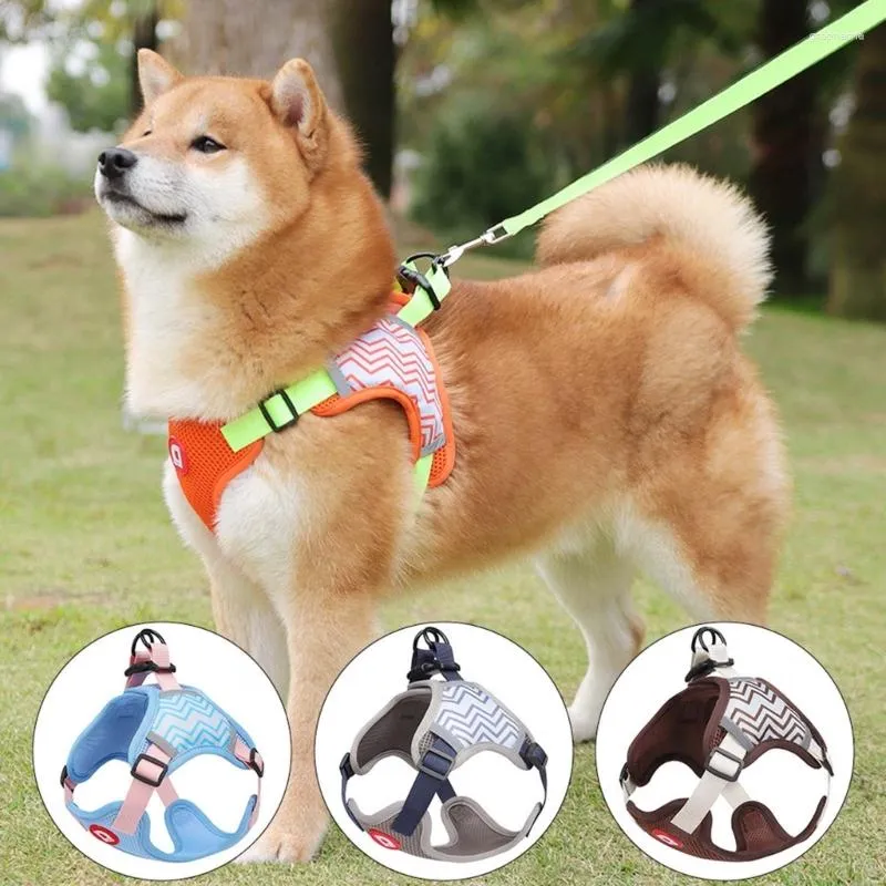 Dog Collars Pet Harness And Leash Chest Outdoor Training Vest Leashes Lead For Small Medium Y5GB