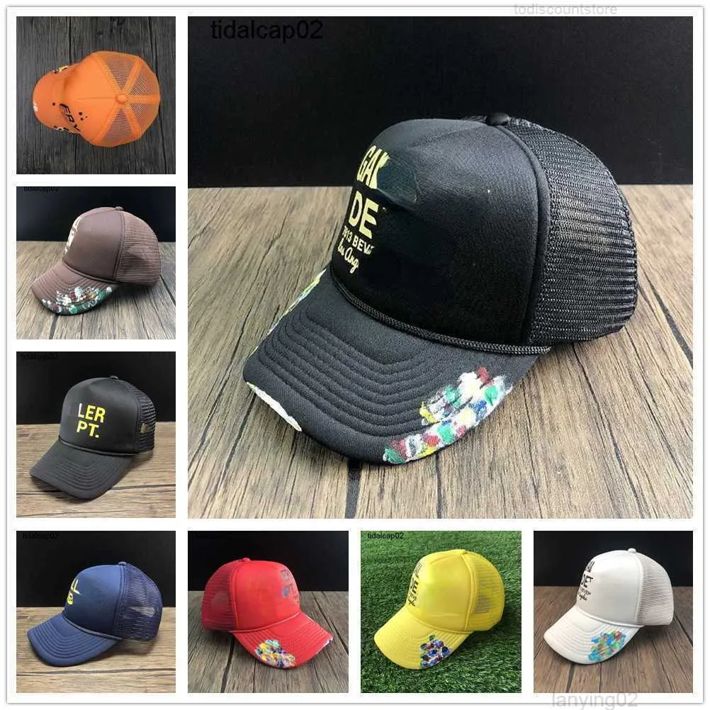 Gorras de bola Graffiti Hat Casual Lettering Galleryes Curved Dept Brim Gorra de béisbol Hombres Mujeres Letras PrintingLXFT