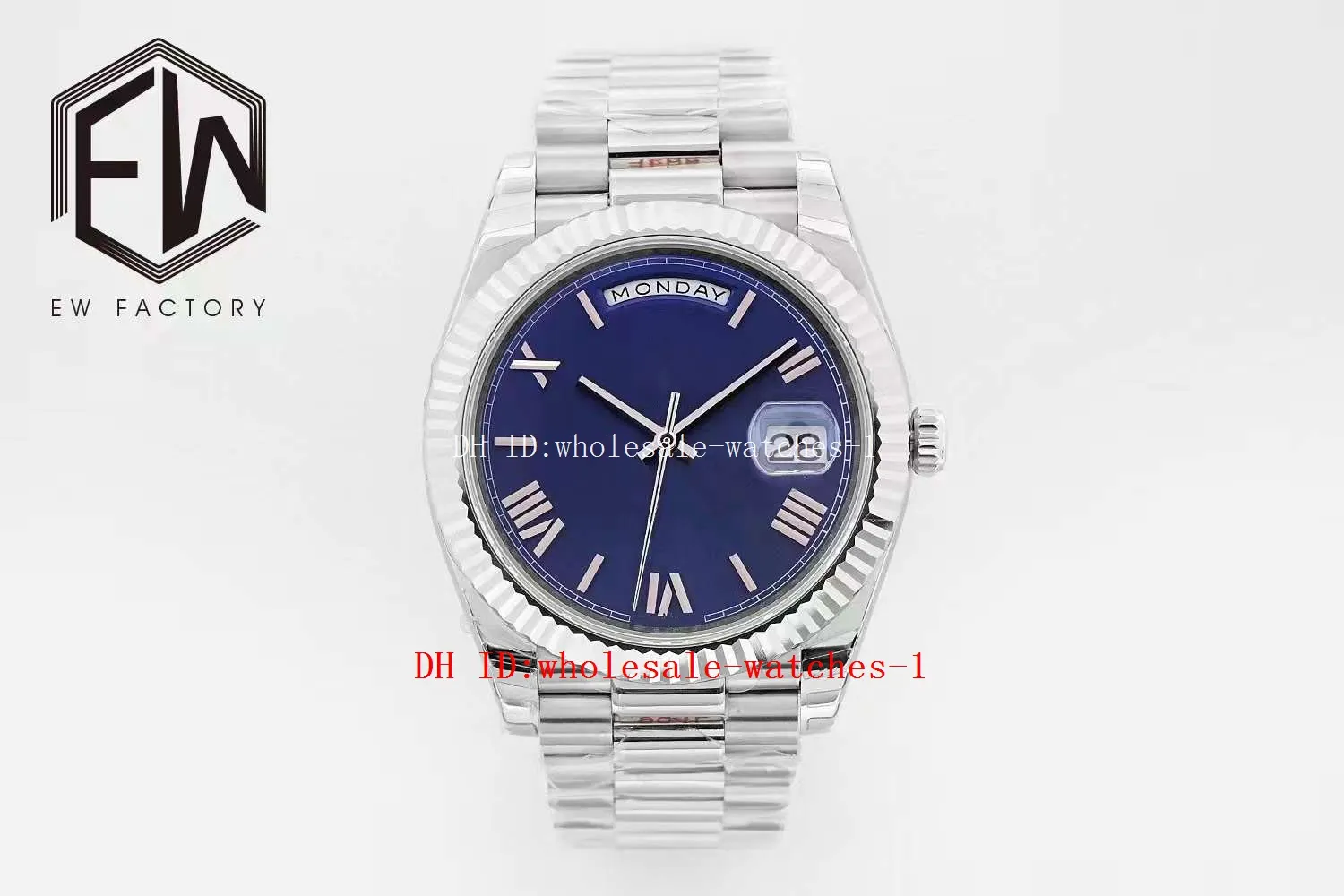 EW EWF Top Maker Mens Watch 40mm 228236 228235 Blue Roman Dial Sapphire Glass Jubilee Armband Eta Cal.3255 3255 Movement Automatic Men's Wristwatches 904L