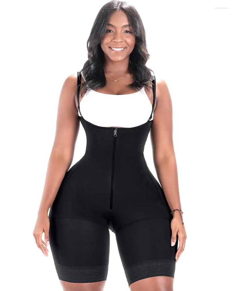Women's Shapers Corset Open Bust Breathable Bodysuit Zipper Straple Faja Modeladora Post Partum Shapewear