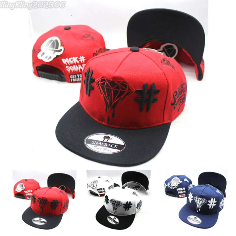 Koreański trend mody Trójwymiarowy haftowany litera Trend Kapelusz Mężczyźni i kobiety Hip-Hop Street Dance Flat Brim Hat Baseball Cap Hater Hipback Hip Hats