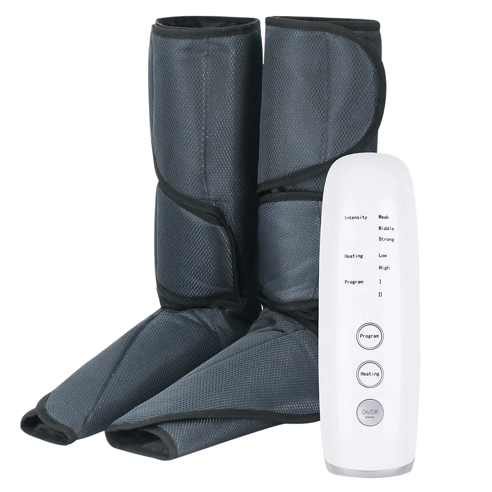 Masseurs de jambes Soins de santé à domicile Massage complet des jambes sans fil Machine électrique de massage à compression d'air pour les pieds et les jambes avec chauffage 230923