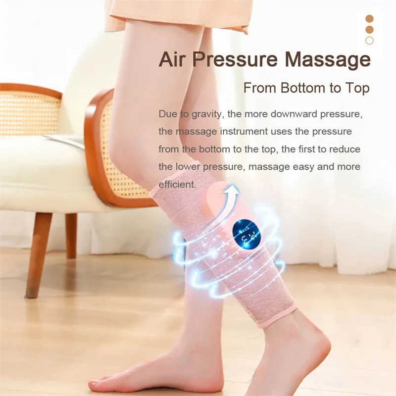 Leg Massagers Air Compression Aigbag Leg Massager Wireless Compress Relief Pain Calf Muscle Fatigue Relax Massage Health Care Machine 230923