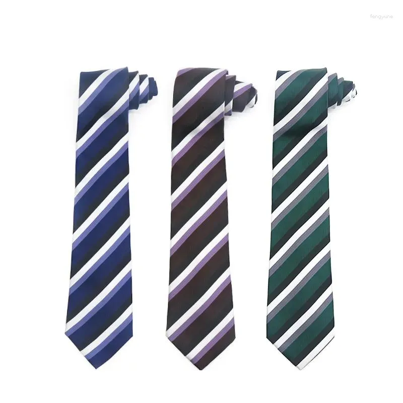 Fliege HUISHI Streifen Krawatte Mode Für Männer Gestreiftes Design Hochwertige Seidenkrawatte Für Männer Business Hochzeit Hals 8 CM Hemden