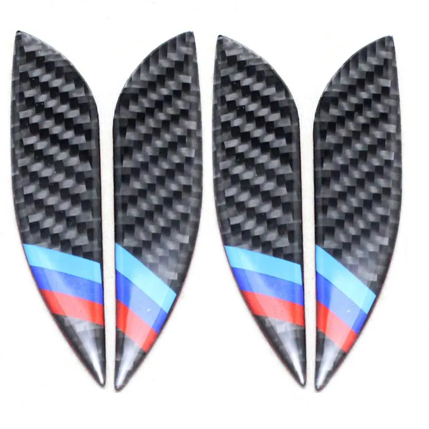 Carbon Fiber Car Sticker Interior Door Handle Cover Trim Door Bowl Stickers Decals Strips For BMW 3 4 Series 3GT F30 F31 F32 F34 S261B