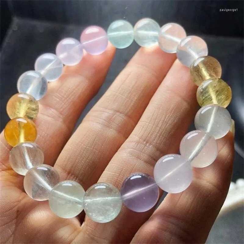 Strand Natural Macaron Quartz Bracelet Gemstone Round Bead Crystal Healing Jewelry Gift 1PC 10MM