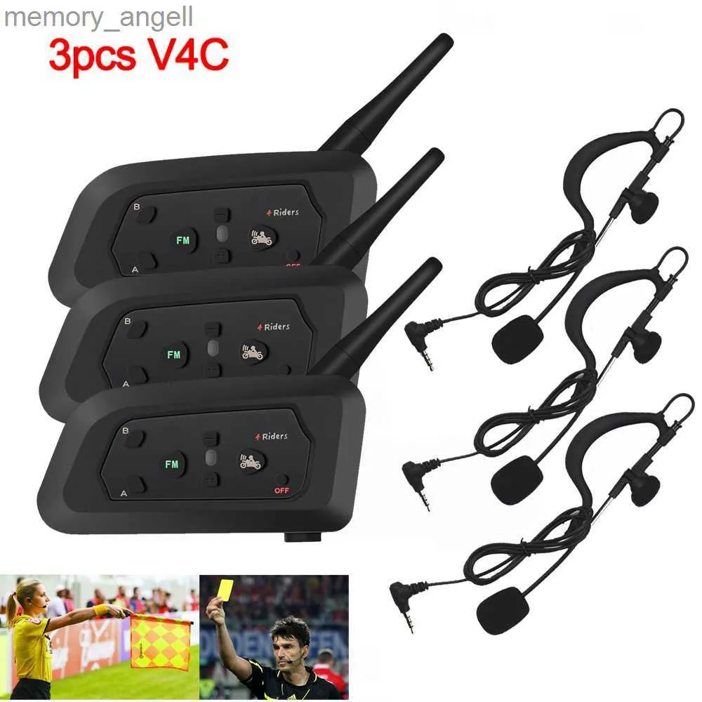 2024Professional Football Referees Helmet Walkie Talkie Full Duplex BT Headset 1200m