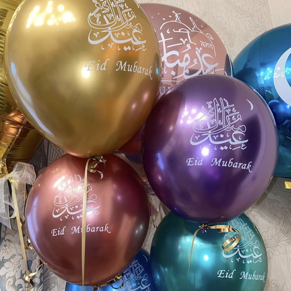 Autres fournitures de fête d'événement 10pcs Eid Mubarak Latex Ballon Ballons Ramadan Kareem Décoration Musulman Islamique Festival DIY Décorations 230925