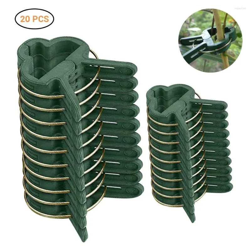 Fournitures de jardin 20 pièces plantes d'arbre réutilisables fleur semis tige Support Clips réglables serres Szklarnie Jardinage Potager Huerto