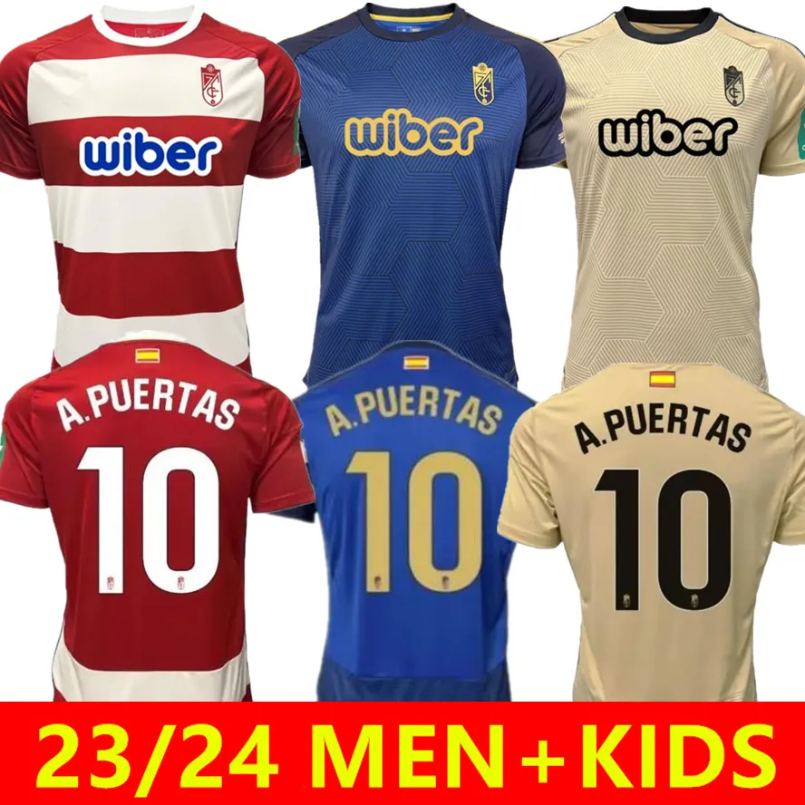 Camiseta 2023 2024 Granada CF camisas de futebol CALLEJON A.PUERTAS SORO UZUNI 23 24 Jesus Vallejo F.DIEDHIOU C.NEVA BRYAN BICARD camisas de futebol Homens crianças