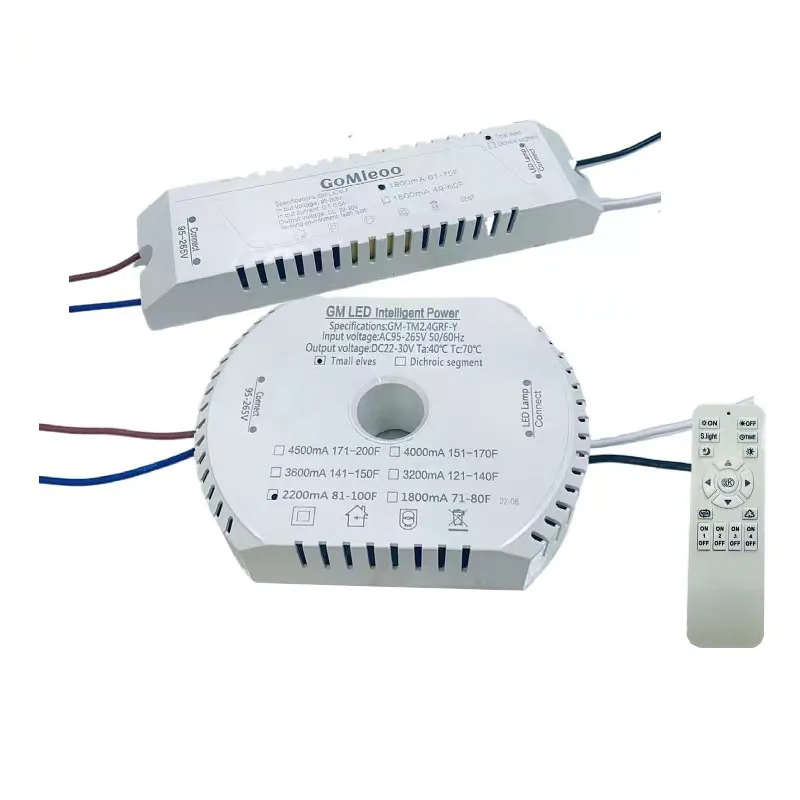 GM-TM2.4GRF-Y LED Intelligent Power Work with 8C7Bx2 LED Strip AC110V DC22-30V 600-4500mA APP Remote Adjust Colors dimming