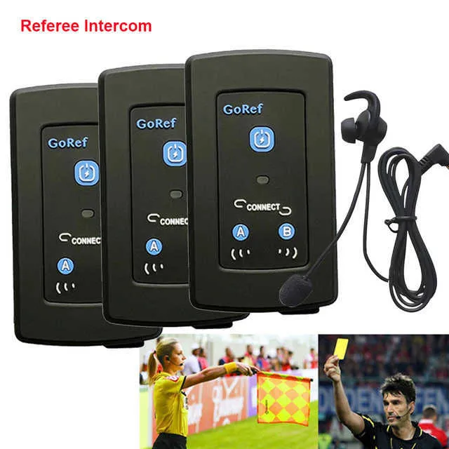 Talkie Walkie GOREF Football 4 Casque Dinterphone Pour Arbitre 1500M Football Duplex Intégral