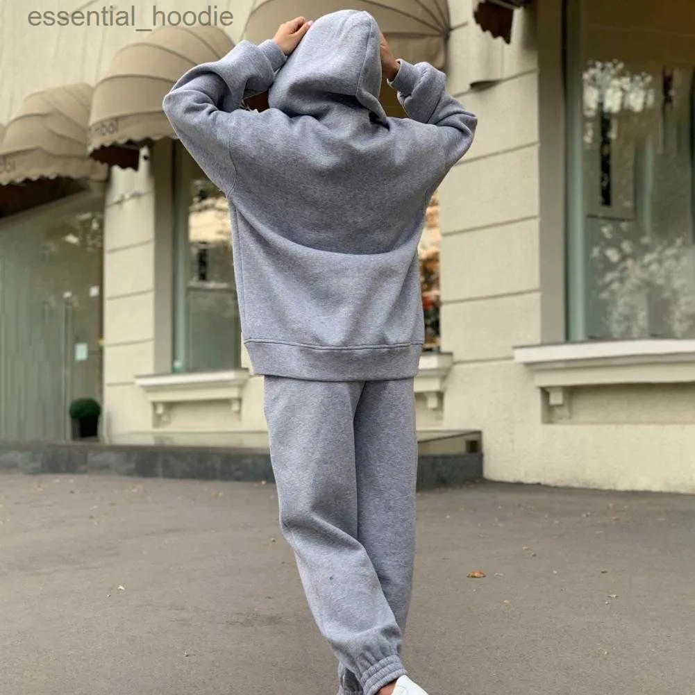 Winter Womens Tracksuit Set With Green Hoodie Women For Training