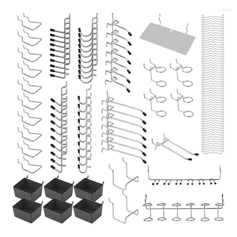 Hooks Pegboard 140PCS With Bins Wall Tool Organizer Kit For Kitchen Craft Room Accessories