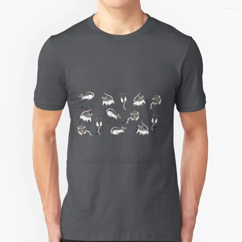 Herren-T-Shirts Ratten! Kurzarm-Shirt, Streetswear, Harajuku, Sommer, hochwertiges T-Shirt, Tops, Ratte, Ratten, Haustier, Nagetier, Maus, Schwanzohren, niedlich