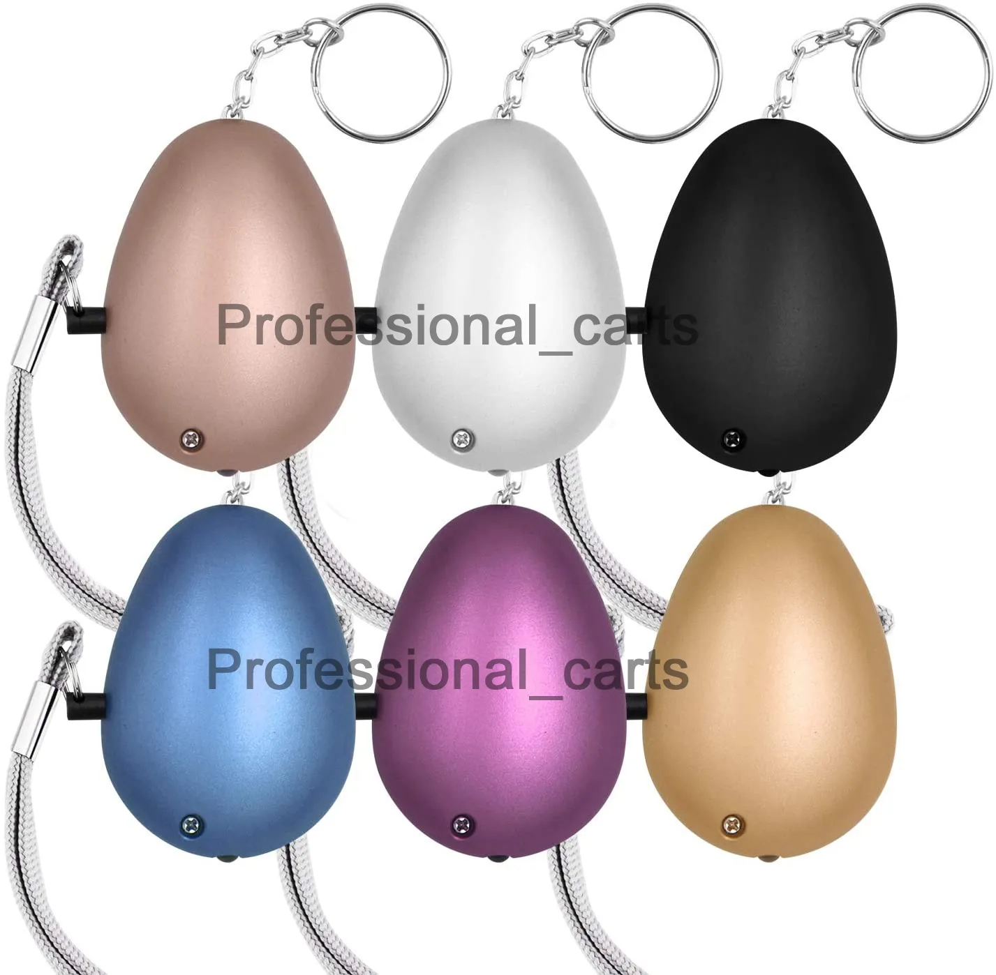 Wholesale 100x Personal Alarm Girl Women Old man Security Protect Alert Safety Scream Loud Keychain 130db Egg ship by DHL